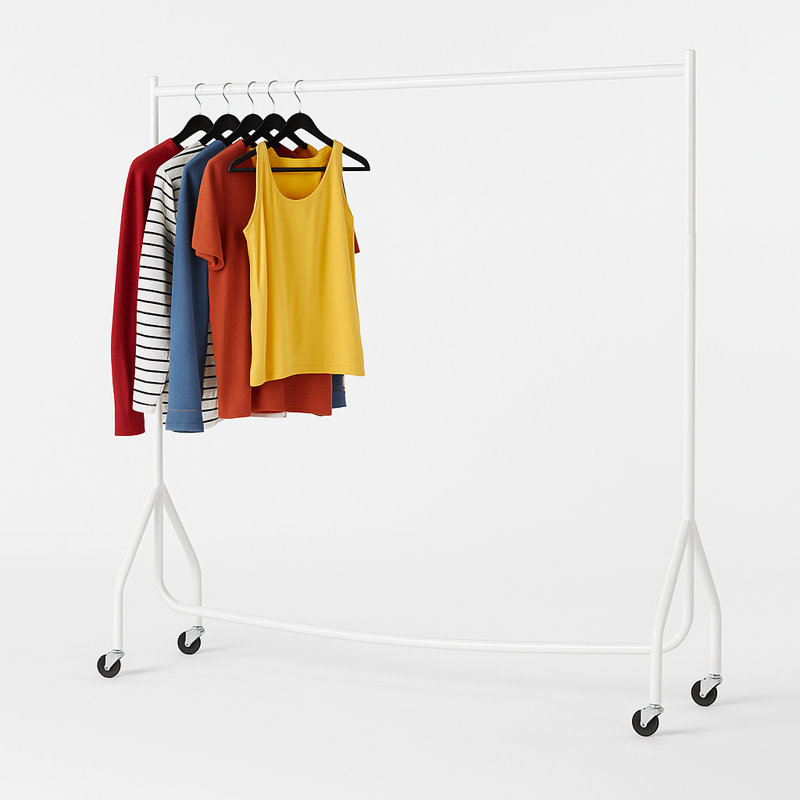 183cm Rolling Clothing Rack