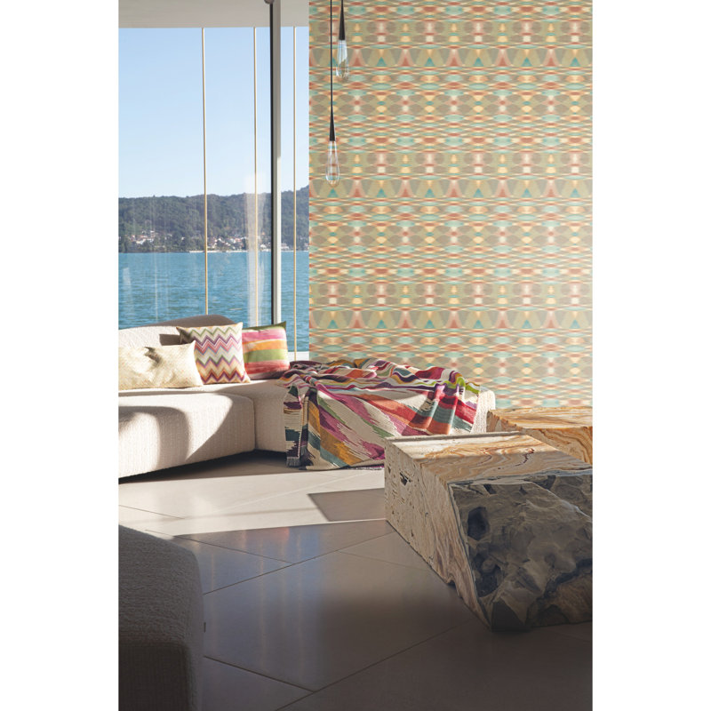 Papier peint Missoni 4 Sunrise Flame, Brun