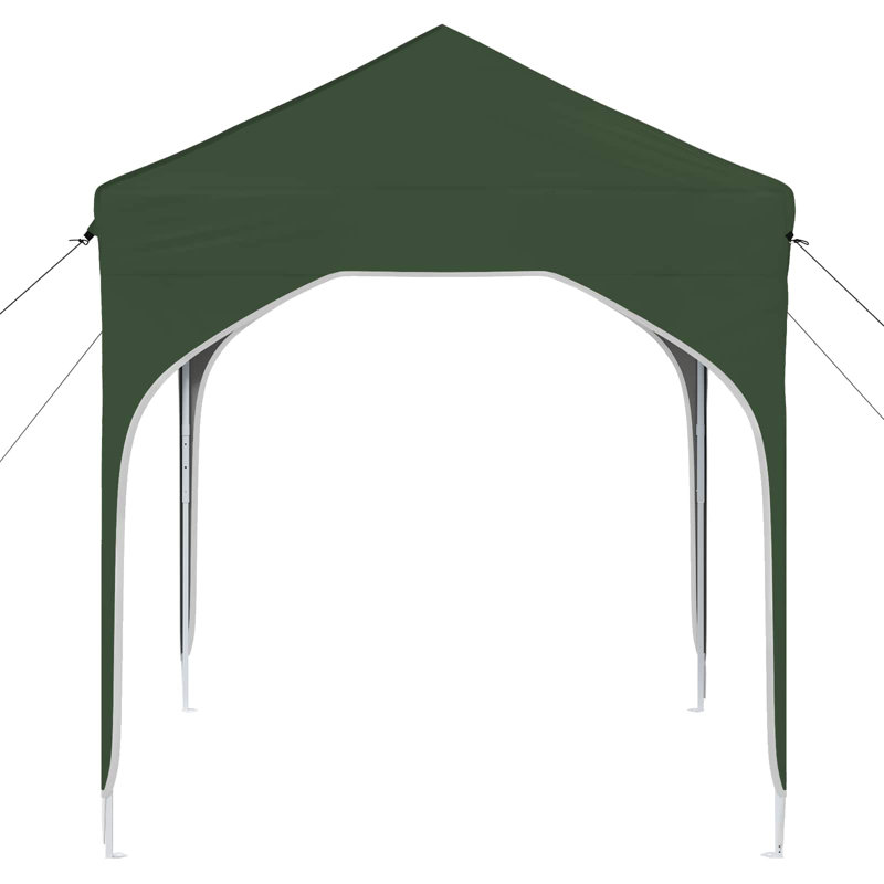 Vidaxl Pop-Up Party Tent 210D Oxford With Silver Coating, 194cm W x 194cm D, Green