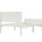 White Twin Platform Bed Frame - Made Of Solid Wood, With Head/ Wood Headboard/