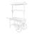 Wood Rolling Cart Retro Indoor Display Rack With Wheels For Flowers, Potted Plants-116319290