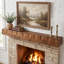 Solid Wood Fireplace Shelf Mantel