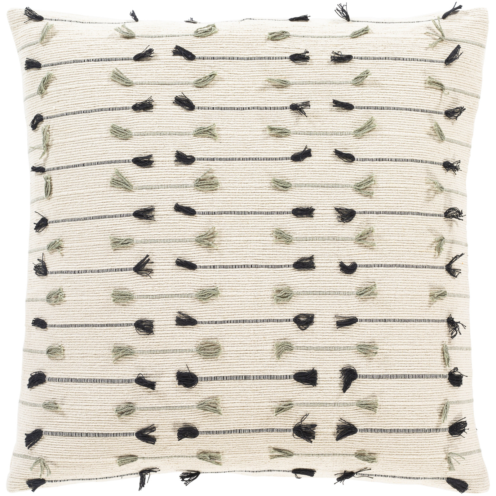 Santina Tassels Cotton Throw Pillow, 18" x 18", Pillow Cover Only - No Insert