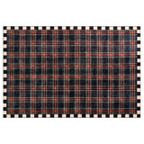 Stewart Tartan Black Washable Rug