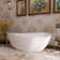 Freestanding Bathtubs Solid Surface Stone Soaking Tubs With Drain