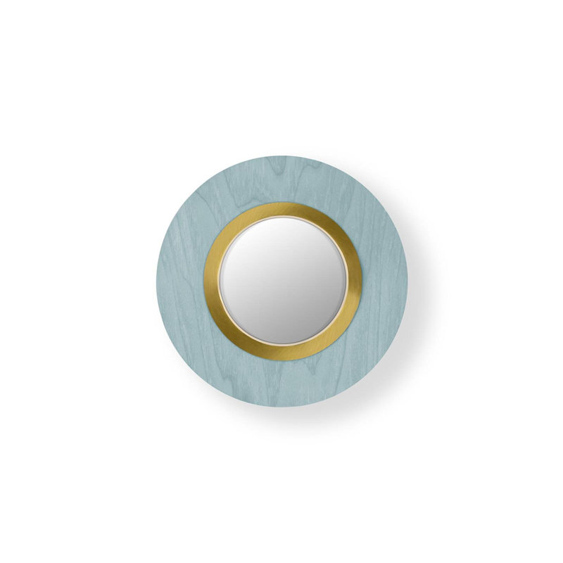 Lens 1 - Light LED Flush Mounted Sconce, Matte Black, Sea Blue