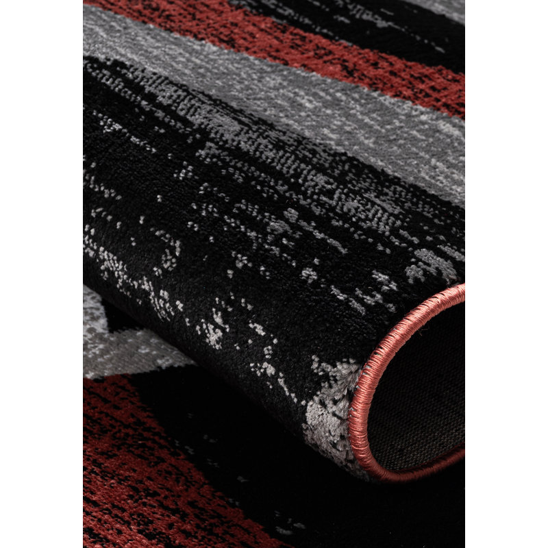 Abstract Area Rug, Terra, Rectangle 200 x 290 cm