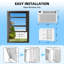 Window Air Conditioner,Cools 550 Sq.ft, 6-In-1 Modes, Remote, Easy Install & Energy Saving, White-125528199