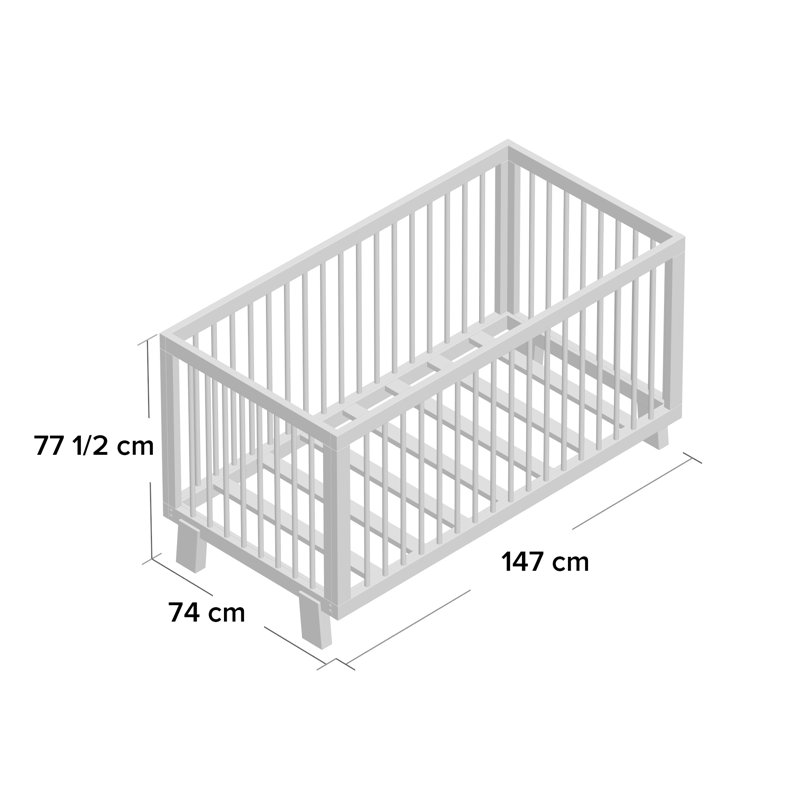 Barling 2 Cot Bed, White