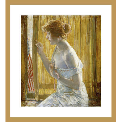 Garçons marchant par Childe Hassam - impression giclée encadrée