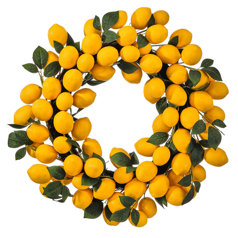 Couronne en mousse citron 28 po