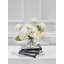 Centre de table hortensia blanc: arrangement de pivoines en soie de campagne française