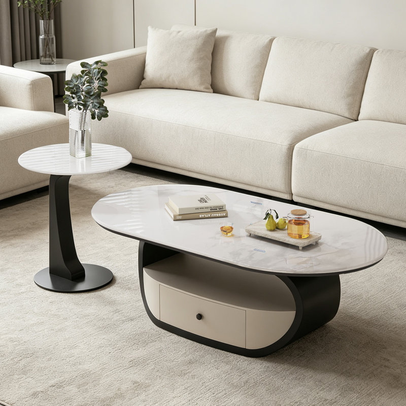 Gladesville, Blanc / Gris, H 16,5 po x l 47,2 po x P 23,6 po