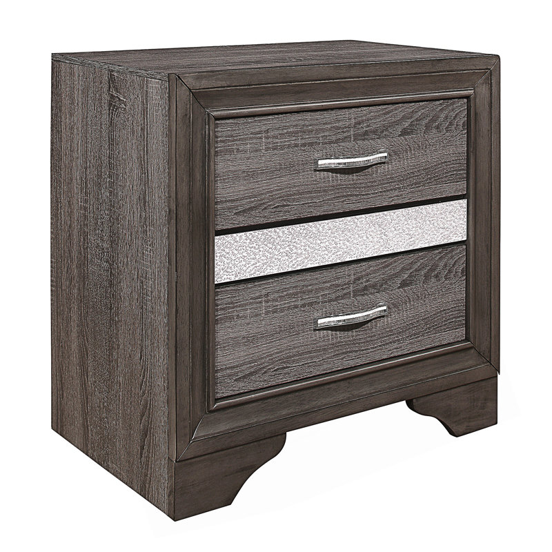Two-Tone Finish Nightstand, End Table