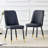 A Modern Dining Chair With Pu Leather Backrest And Metal Legs, Suitable For Kitchens, Bedrooms, And Offices-1148154030-1166901042