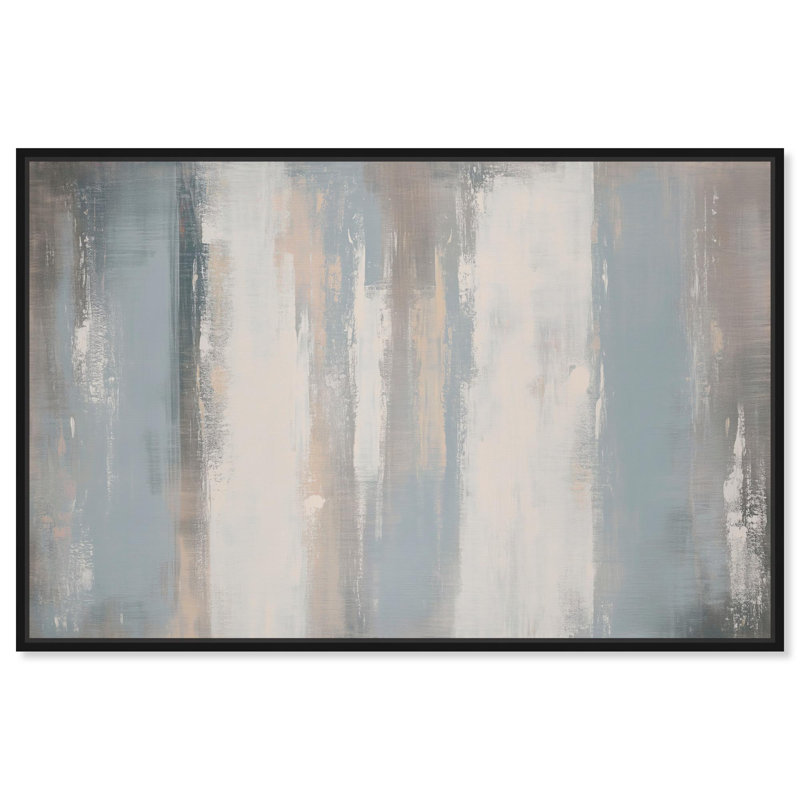 Art Remedy, Neutral Abstracts, toile, fond neutre, H 11 po x l 16 po, Cadre flottant noir