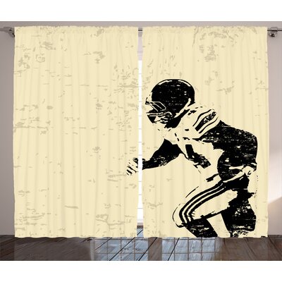 Sports Semi-Sheer Rod Pocket Curtain Panels -  Ambesonne, p_16545_108x84