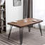 Ensemble de salle à manger 6 pièces, table de salle à manger en épingle à cheveux avec 4 chaises à dossier croisé et banc, noir riche