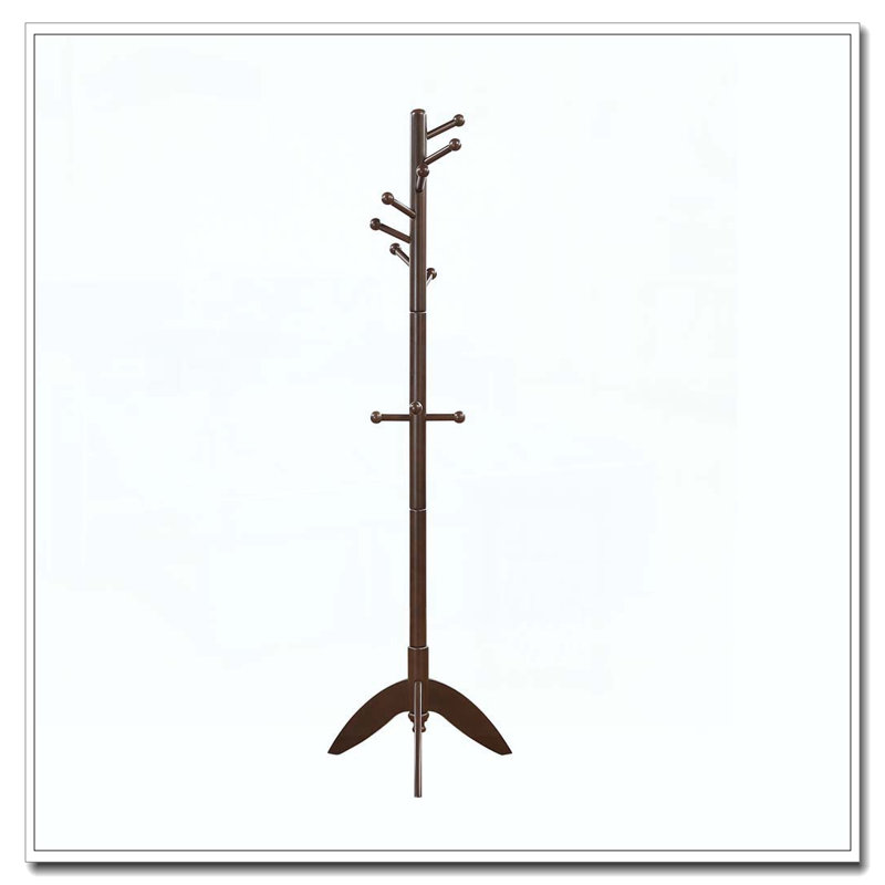 Portemanteau en bois massif, 11 crochets, Dark Brown