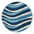 Washable Blue Ombre Waves Coastal Area Rug-1821897345