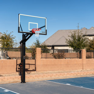 Lifetime Crank Adjust Bolt Down Basketball Hoop (54-Inch Tempered