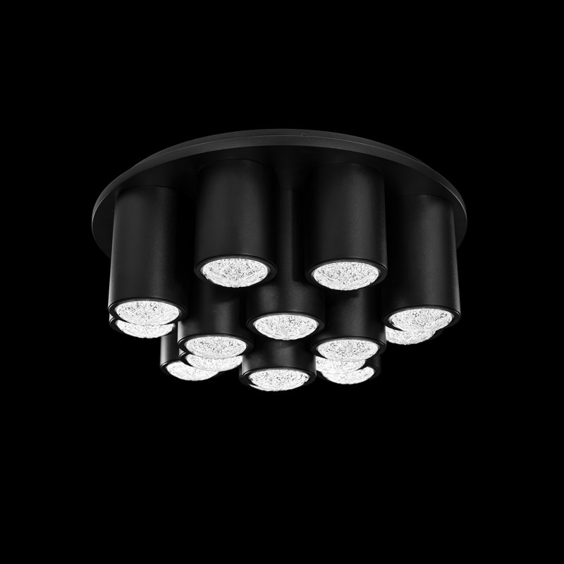 Tamara 14 - Light LED Flush Mount, Black