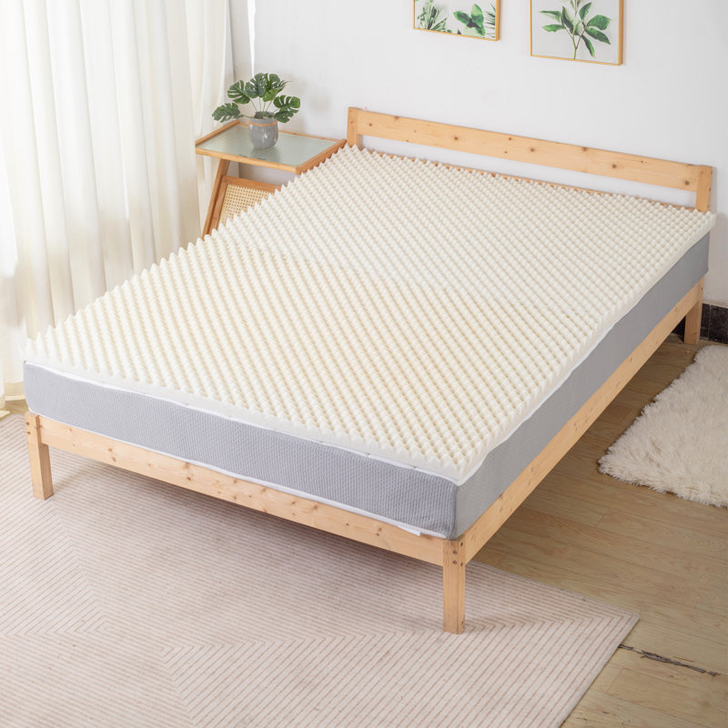 Convoluted Copper-Infused Memory Foam Mattress Toppers, Queen, 2"