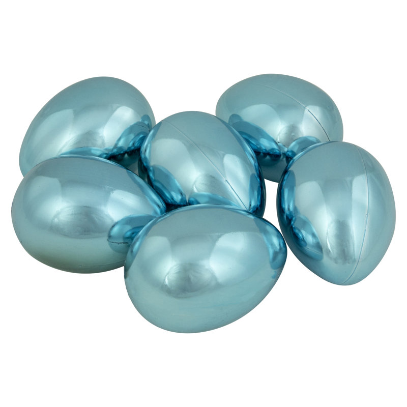 Metallic Blue Medium Size Easter Egg Decorations