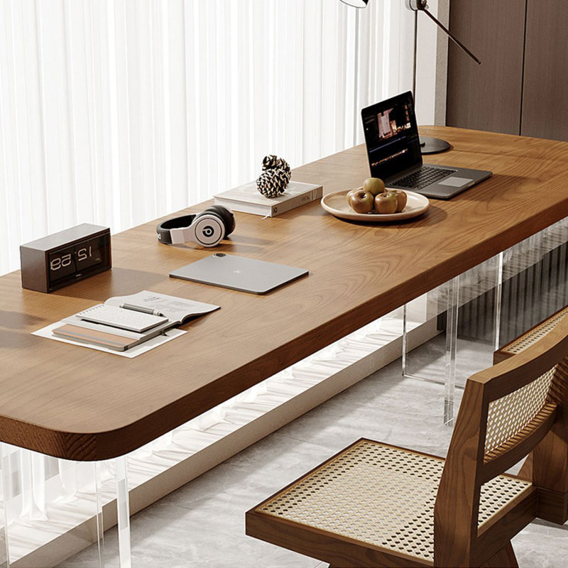 Bureau en frêne massif, H 29,53 po x l 55,12 po x P 21,65 po