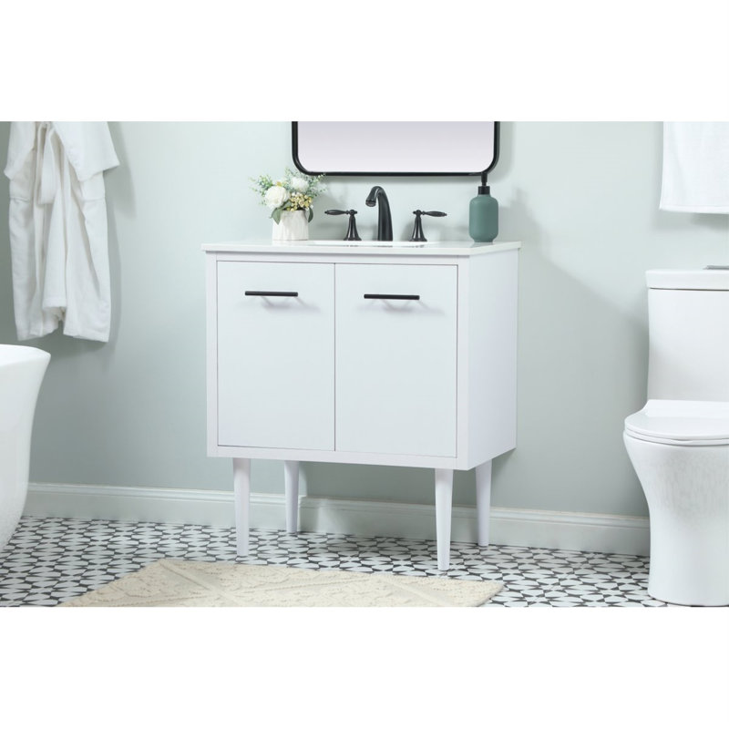 Ensemble de meuble-lavabo simple 30 po Cyrus, Blanc