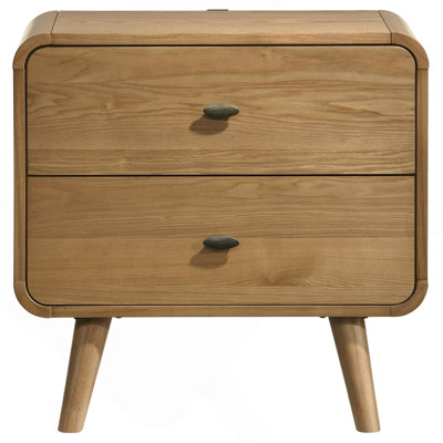 Table de chevet 2 tiroirs Ash