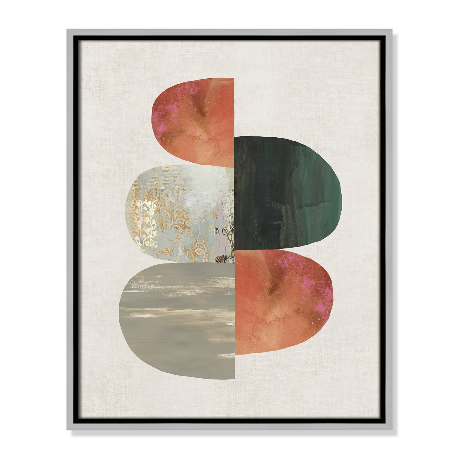 Evolving Energy II by Tom Reeves - Print, 21.5" H x 17.5" W, Framed Canvas, Silver