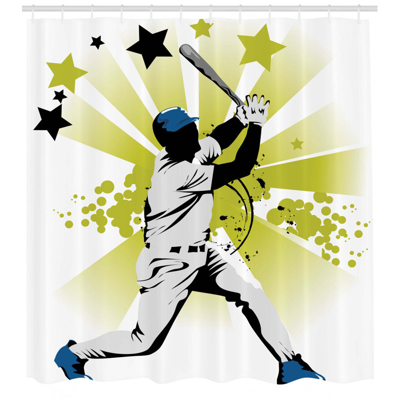 Shower Curtain with Hooks Included, 69" H x 105" W