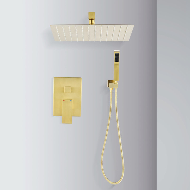 Thermostatic Complete Shower System, Gold