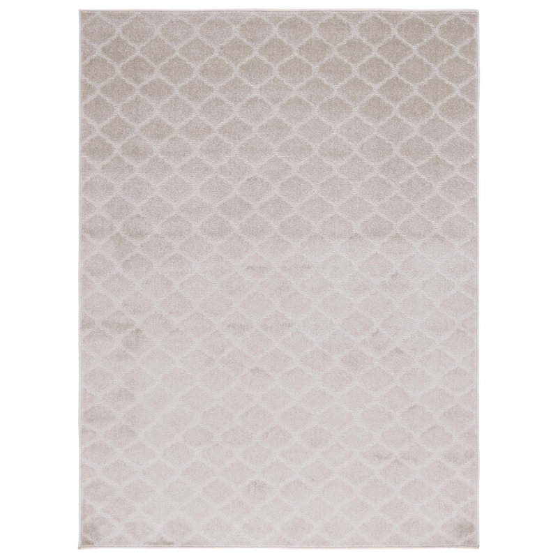 Vardin Pattern And Solid Performance Geometric Rug, Rectangle 9' x 13'