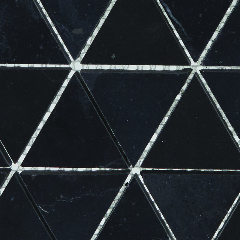 Pietra Divina 12" x 12" Natural Stone Mosaic Wall Tile, Marquina Dark Blue