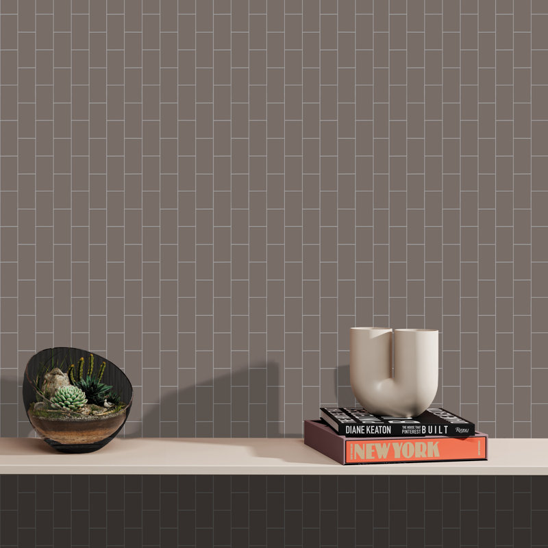 True Story 2'' W x 4'' L Porcelain Throughbody Tile Brick Mosaic Sheet, Taupe