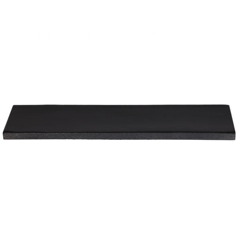 8" x 2" Porcelain Brick Look Subway Wall & Floor Tile, Black