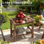 Banc de rangement - Banc intérieur / extérieur imperméable avec coussinets antidérapants, poignée et tablettes doubles, capacité de 265 lb (facile à assembler)-966626098
