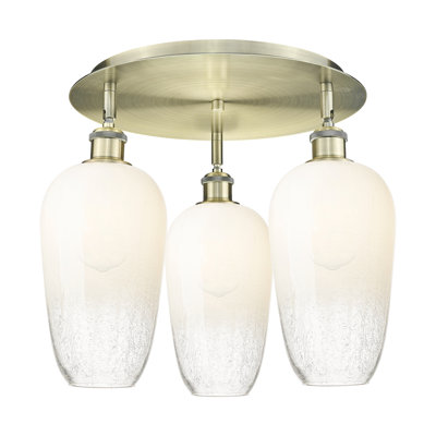 Ballston - Brookhaven Flute - 3 Light Flush Mount