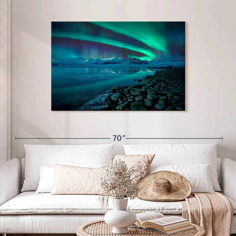 Alvord Jokulsarlon Northern Lights, H 30 po x l 45 po