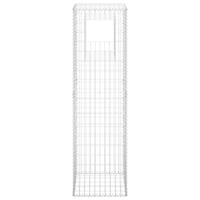 Aaiza 60cm H x 40cm W Silver Metal Basket Post Included