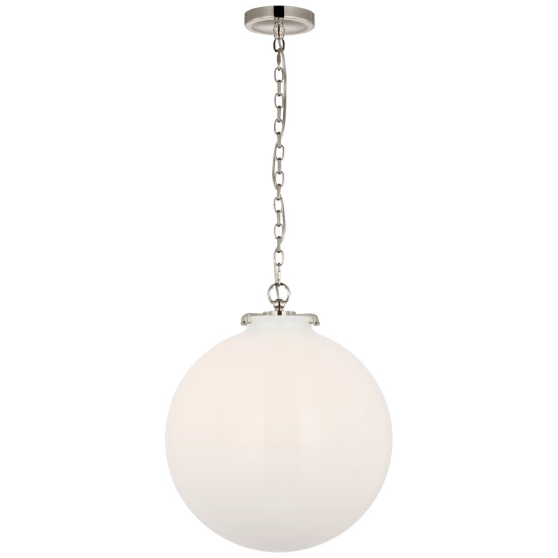 Katie 1 - Light Pendant, Polished Nickel, White