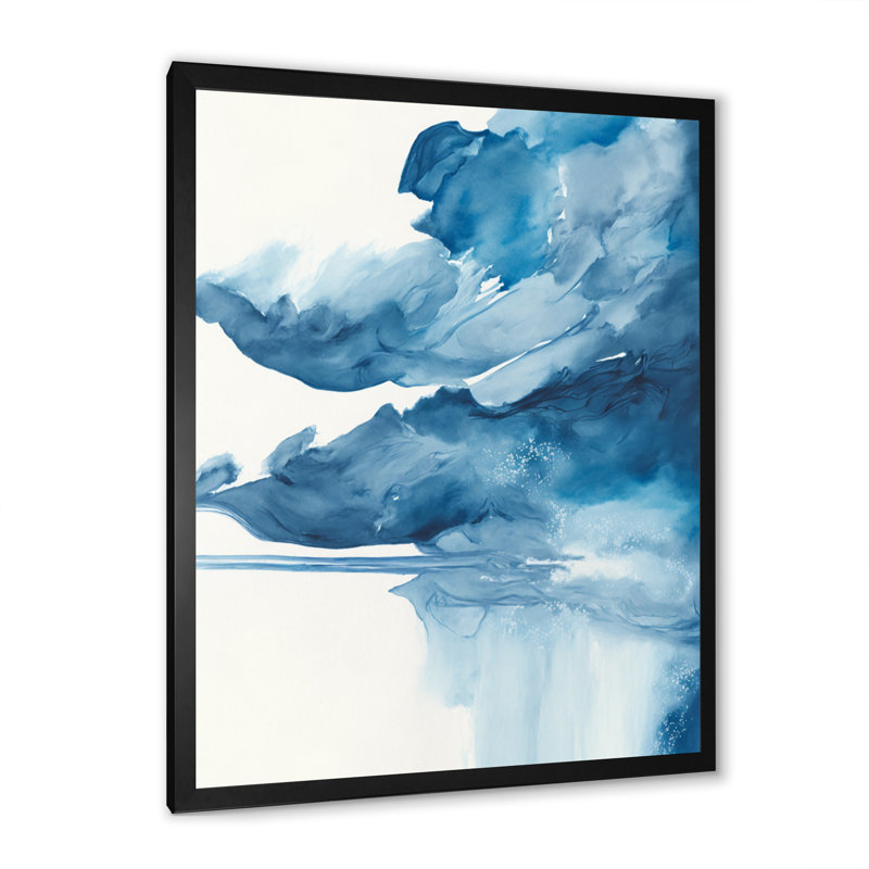 «Imperial Blue Solitude II», reproduction sur toile, H 20 po x l 12 po x P 1 po, Impression noire sur toile encadrée