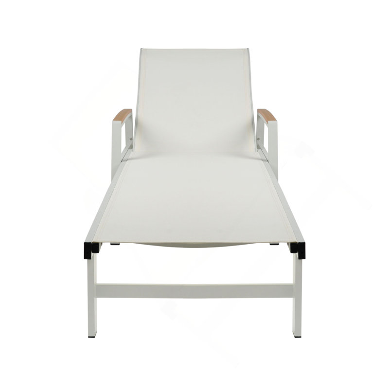 Chaise longue Oxton, Blanc