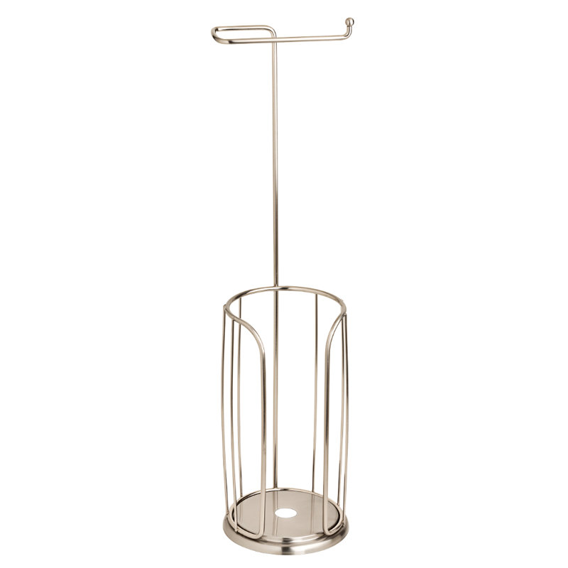 Porte-papier hygiénique sur pied, Nickel brossé