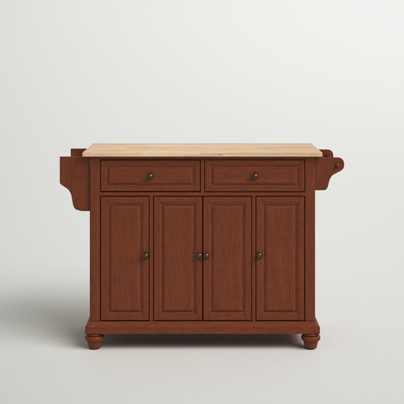 Van Kitchen Cart, Classic Cherry, Natural Wood
