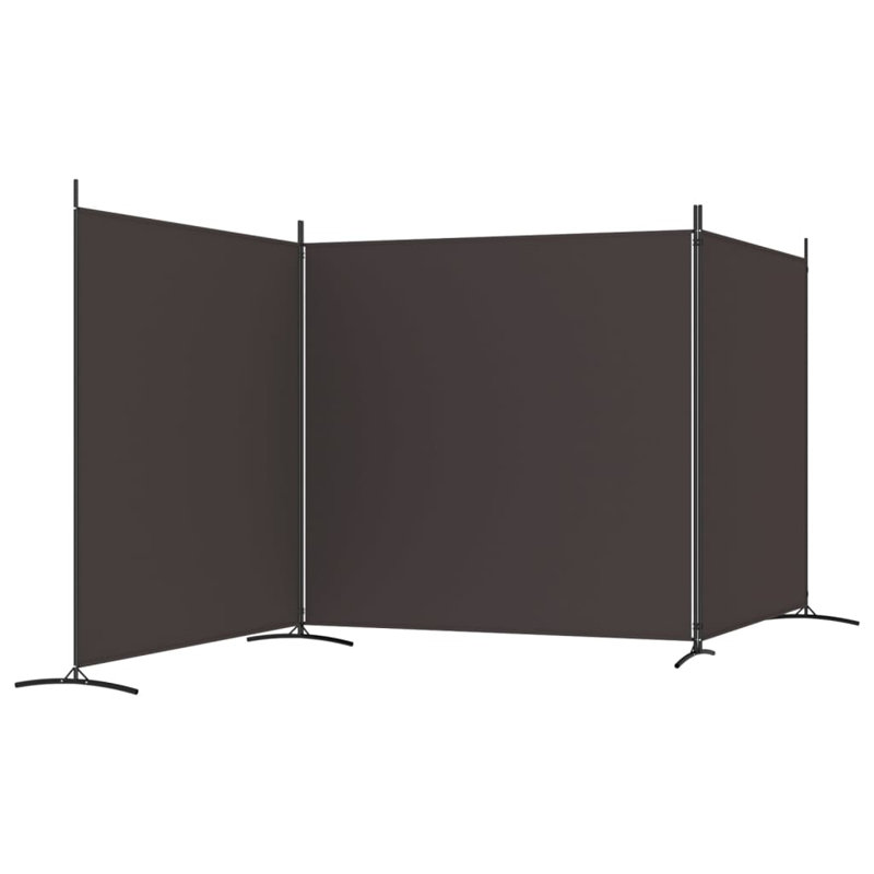 Kyen 457.2cm H Folding Room Divider, Brown, 3, 180cm H x 525cm W