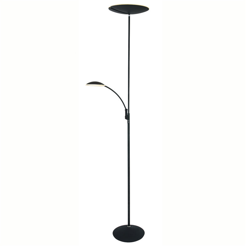 Walling 180 H cm Torchiere Floor Lamp, Black