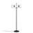 Industrial Black Floor Lamp with Metal Body, 24.4 x 11.8 x 63.8 inches | 30 cm Base Plate | On/Off Switch on Cable | Compatible with 2 x E27 Max 40W Bulbs | Stylish Lighting for Modern Home Décor & Offices-1431032687